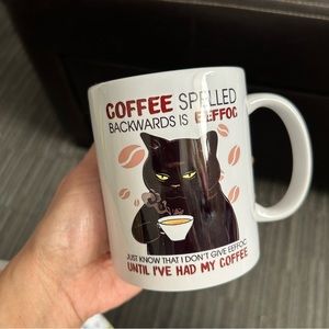 Cat Coffee Funny Graphic Mug